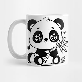 Cute Panda With A Bamboo Shoot Mug